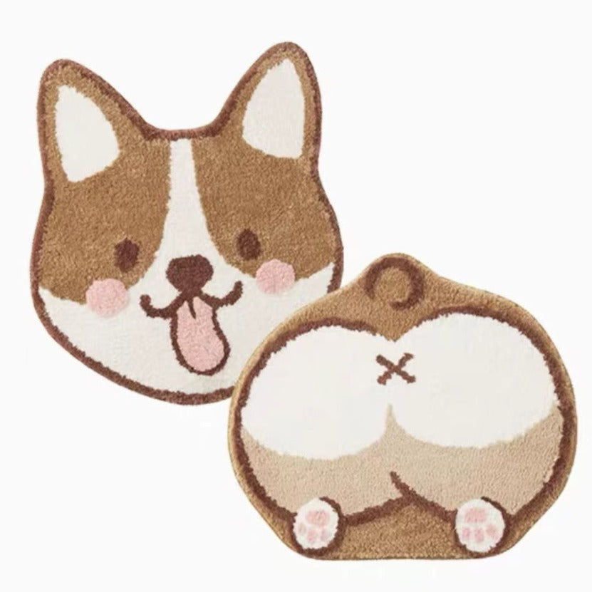 corgi butt rug