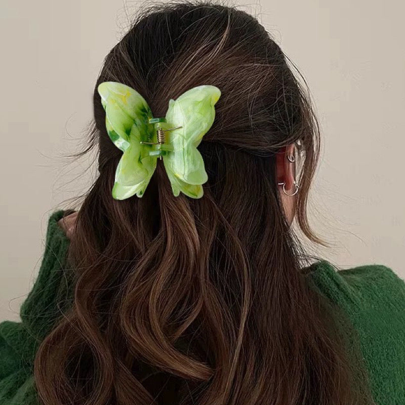Butterfly Hair Claw Green