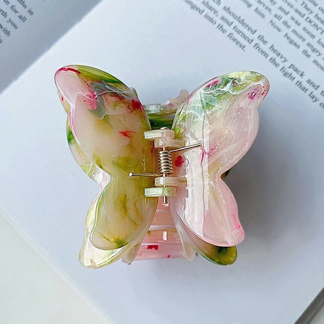 Butterfly Hair Claw Pink