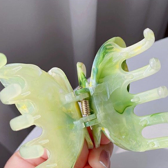 Butterfly Hair Claw Green
