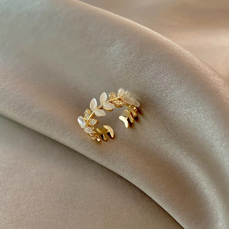 Hand Made Olive Branch Adjustable Ring