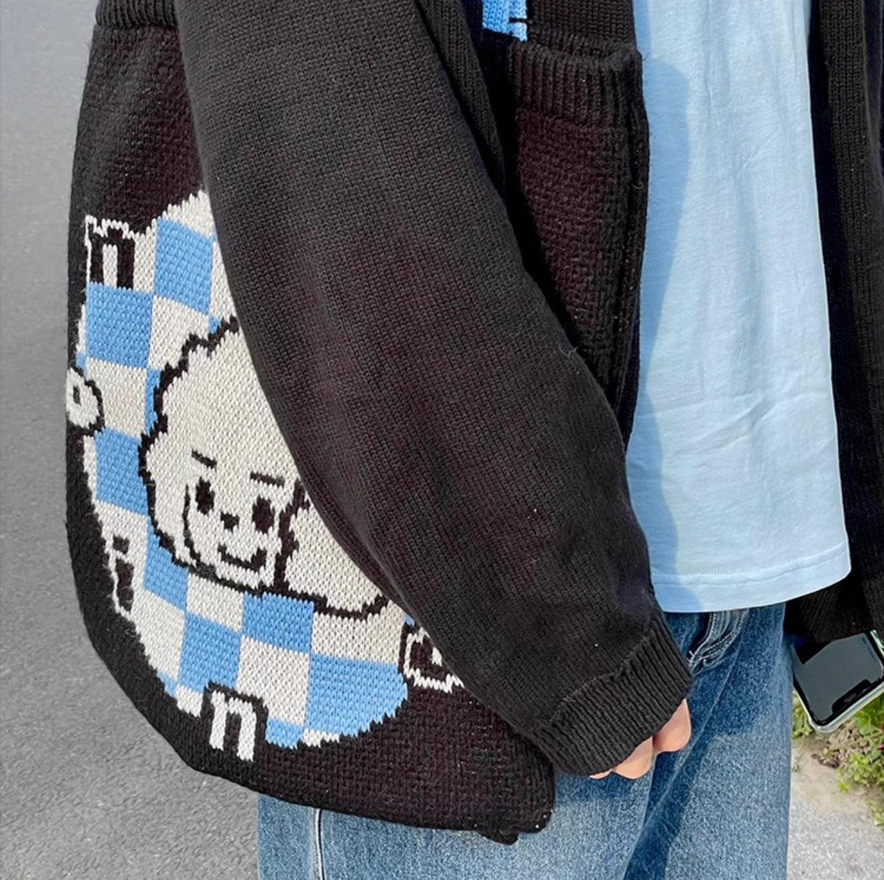 Artist Teddy Dog Black Bag