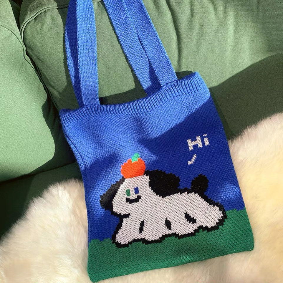 Artist Hi Dog Contrasting Blue & Green Bag