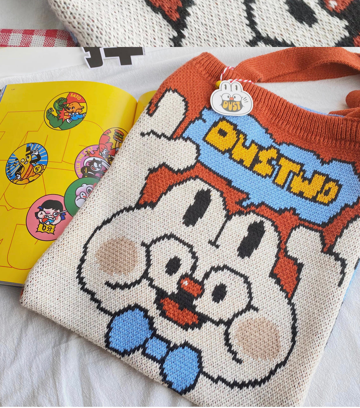 Artist White Rabbit Bunny Bag