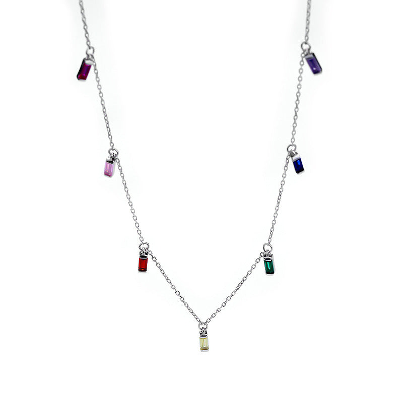 Colorful gemstone necklace