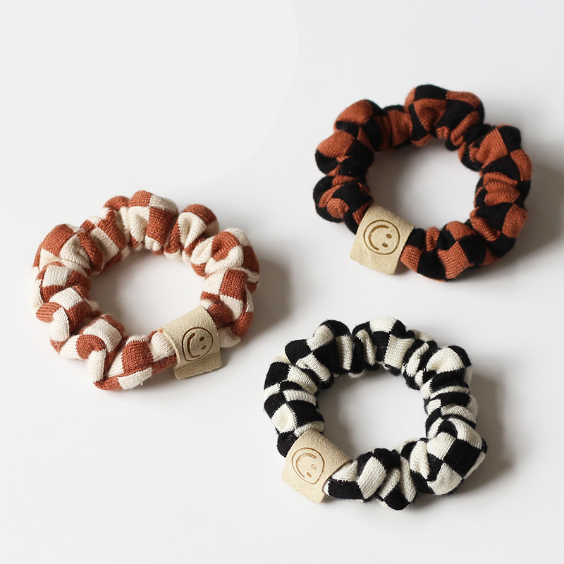 fairy grass CHECKERED SCRUNCHIE