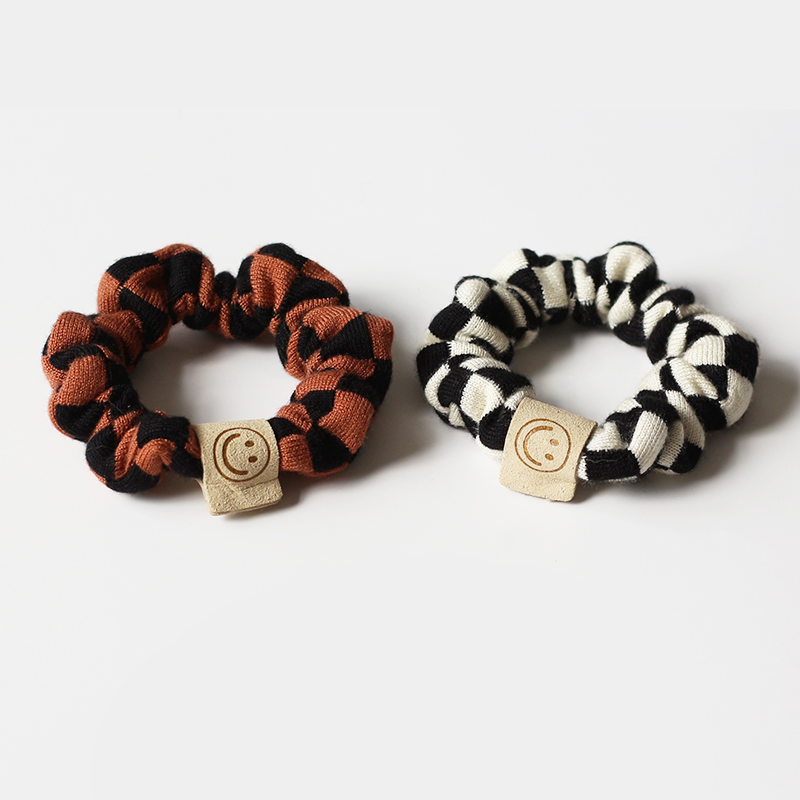 fairy grass CHECKERED SCRUNCHIE
