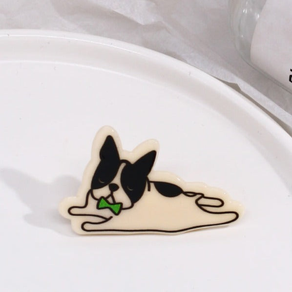 French Bulldog clip with bow tie