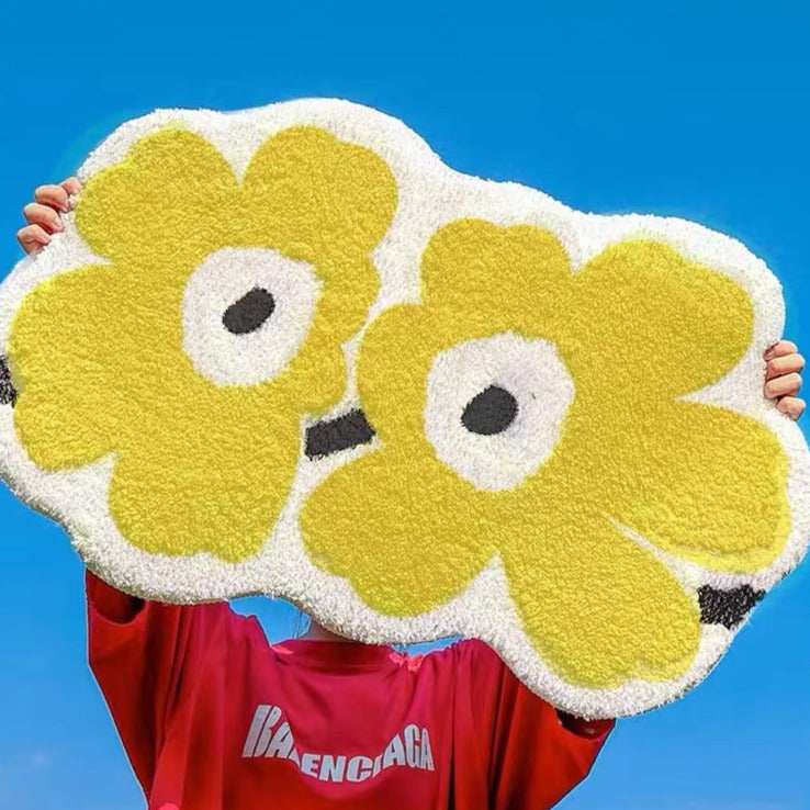 Yellow  flowers outdoor Rug