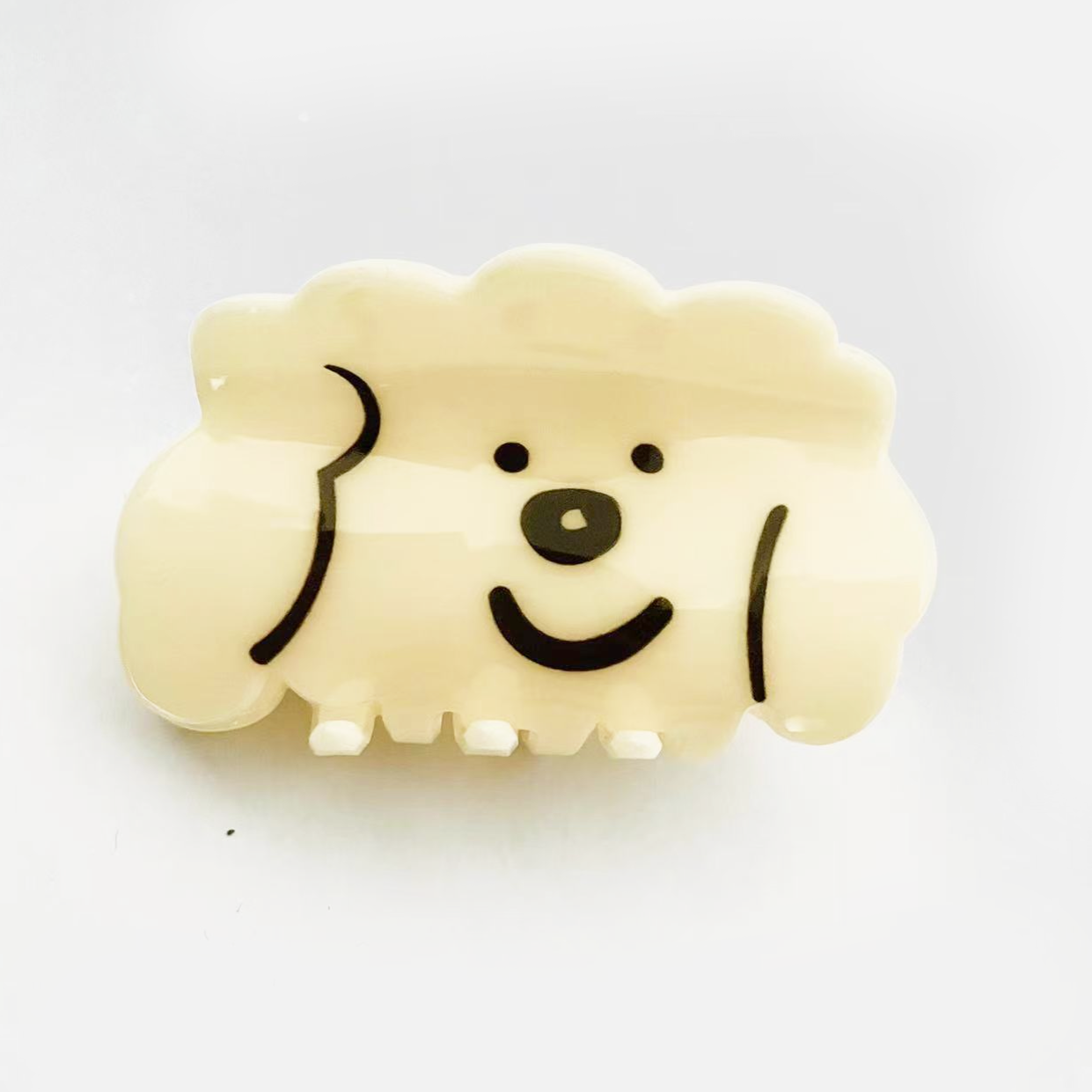 Cream Puppy hair claw