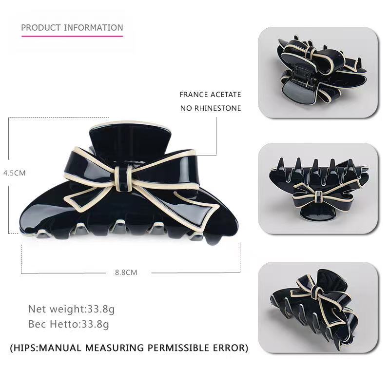 Fantasy blue bow claw clip