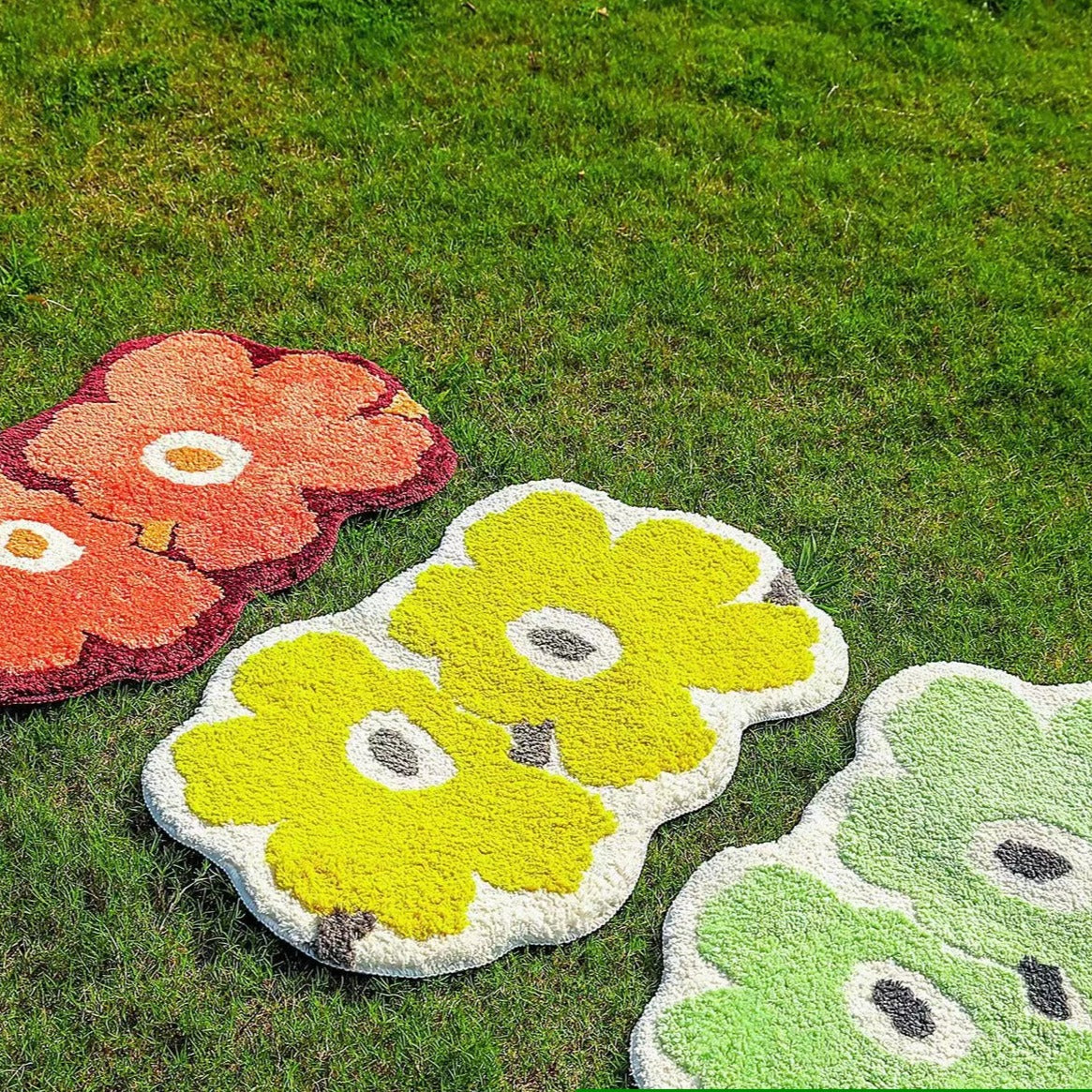 Yellow  flowers outdoor Rug