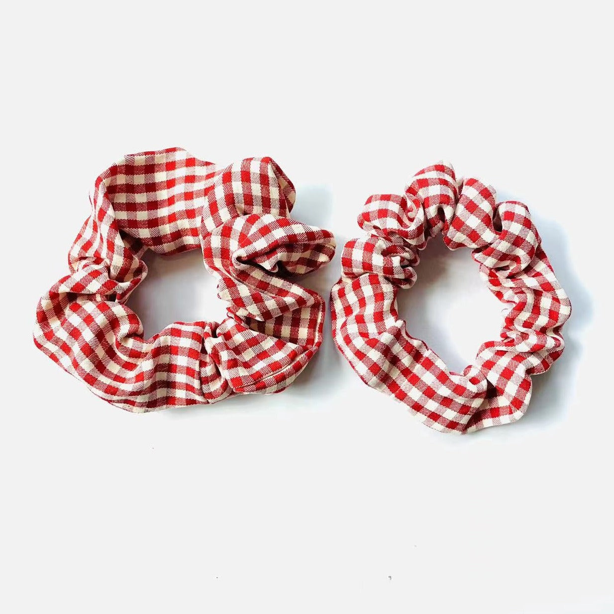 Red waffle SCRUNCHIE SET