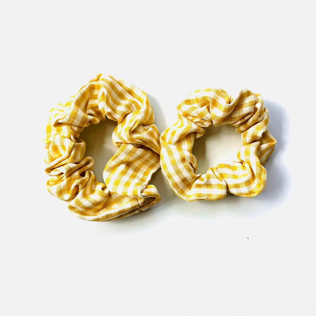MARIGOLD CHECKERED SCRUNCHIE SET