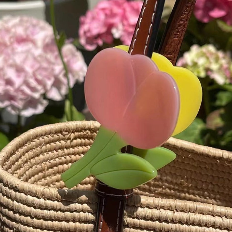 double-color tulips hair claw