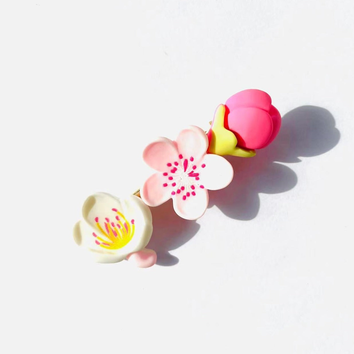 handmade Peach Fairy Hair Clip