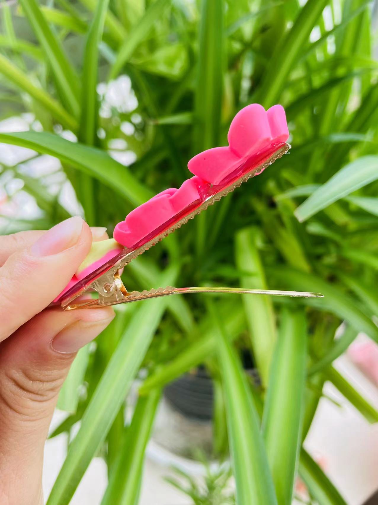 handmade peach blossom Clip