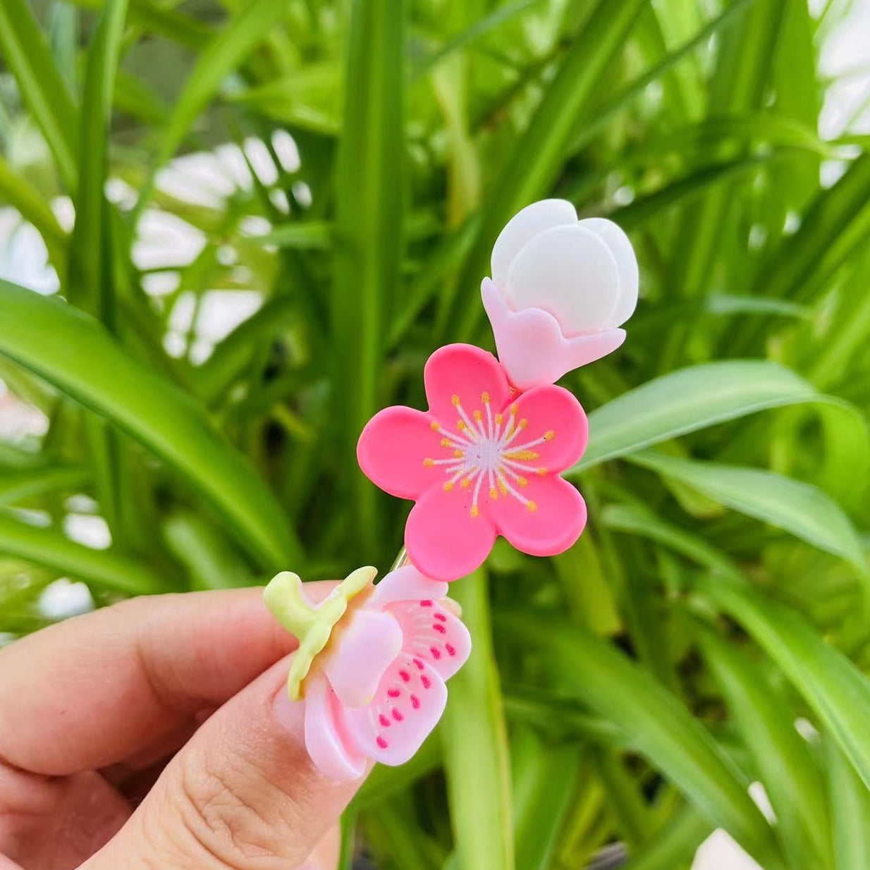 handmade pink Fairy Hair Clip