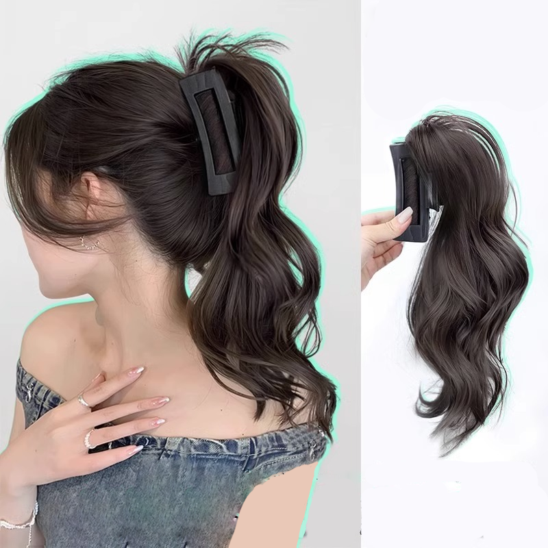 Shark claw with curling ponytail