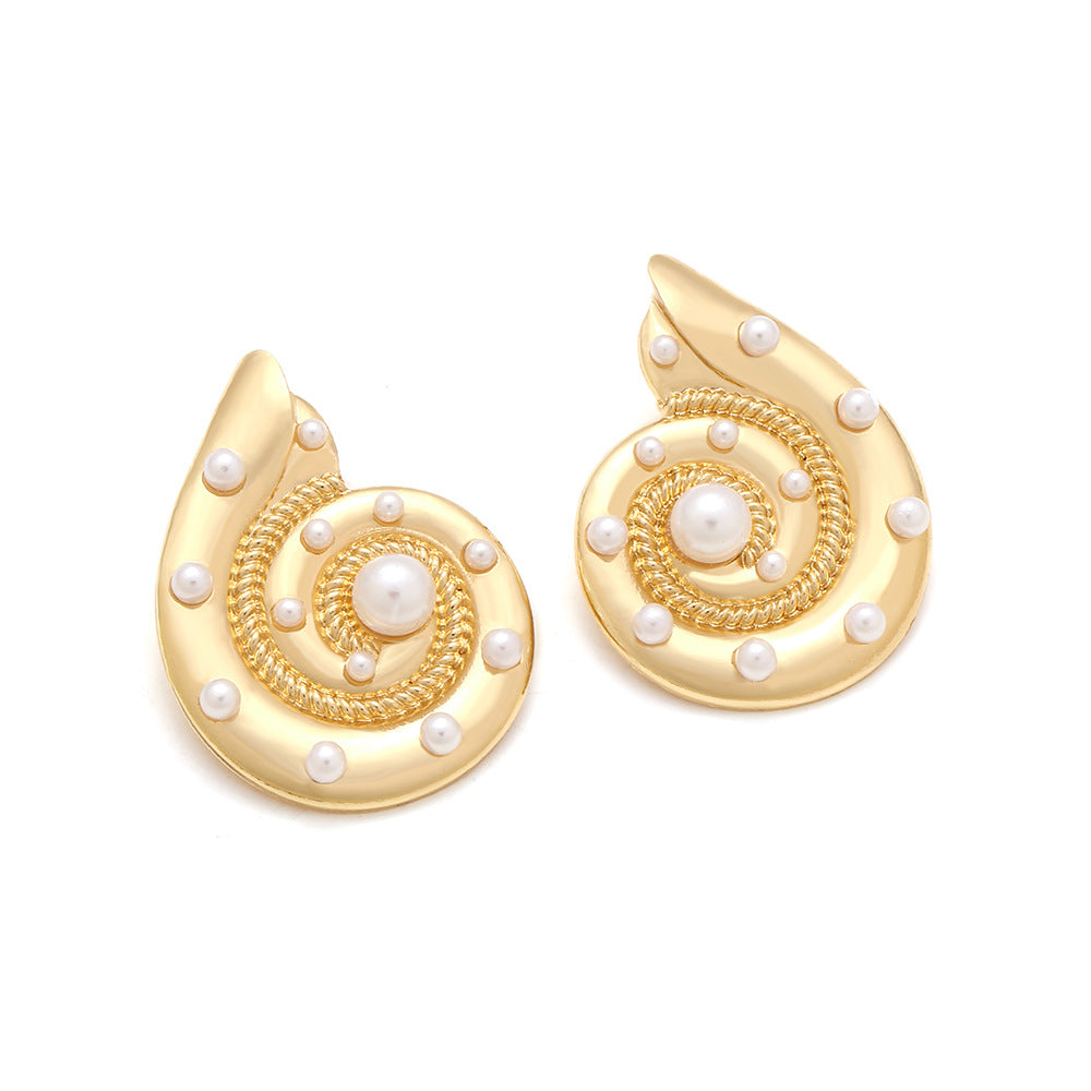 Pearl Conch Earrings