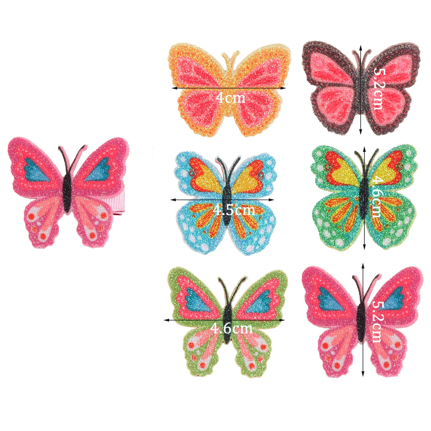 Beautiful butterfly clips
