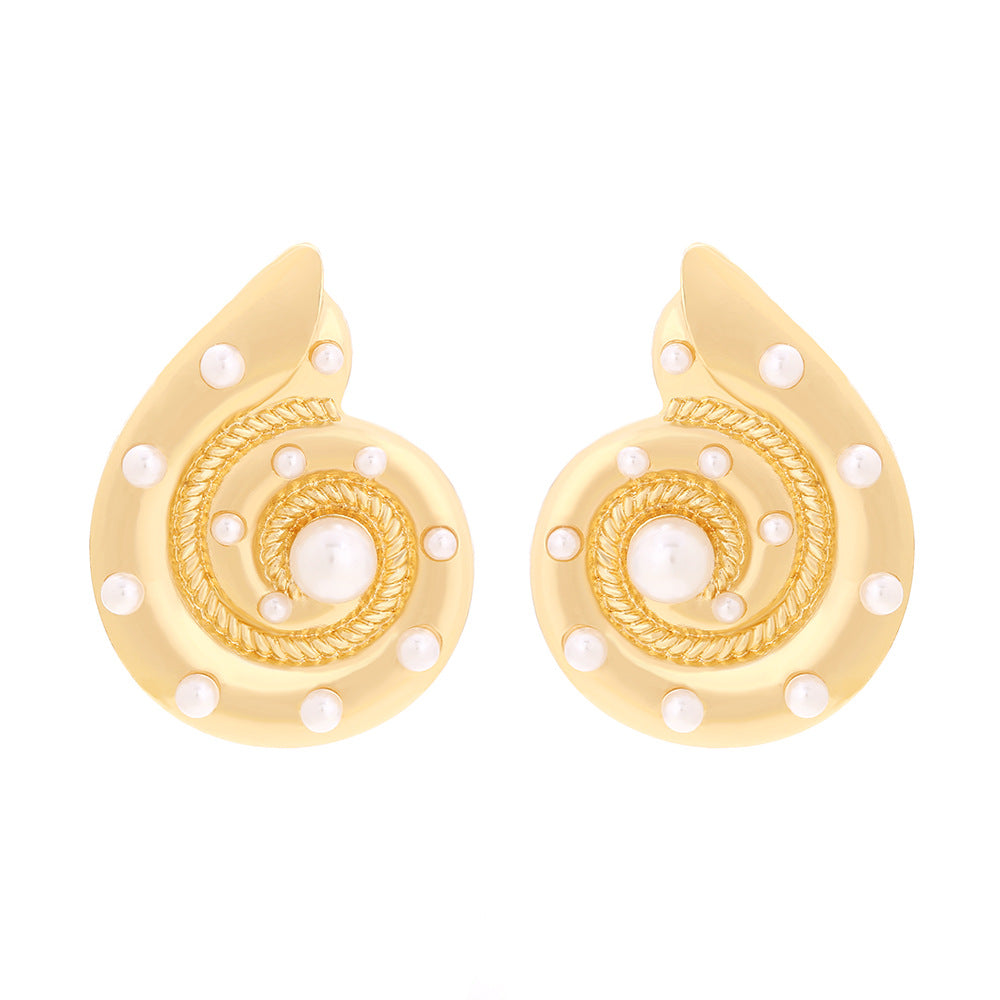 Pearl Conch Earrings