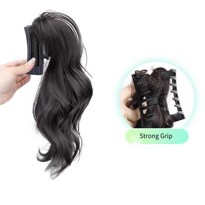 Shark claw with curling ponytail