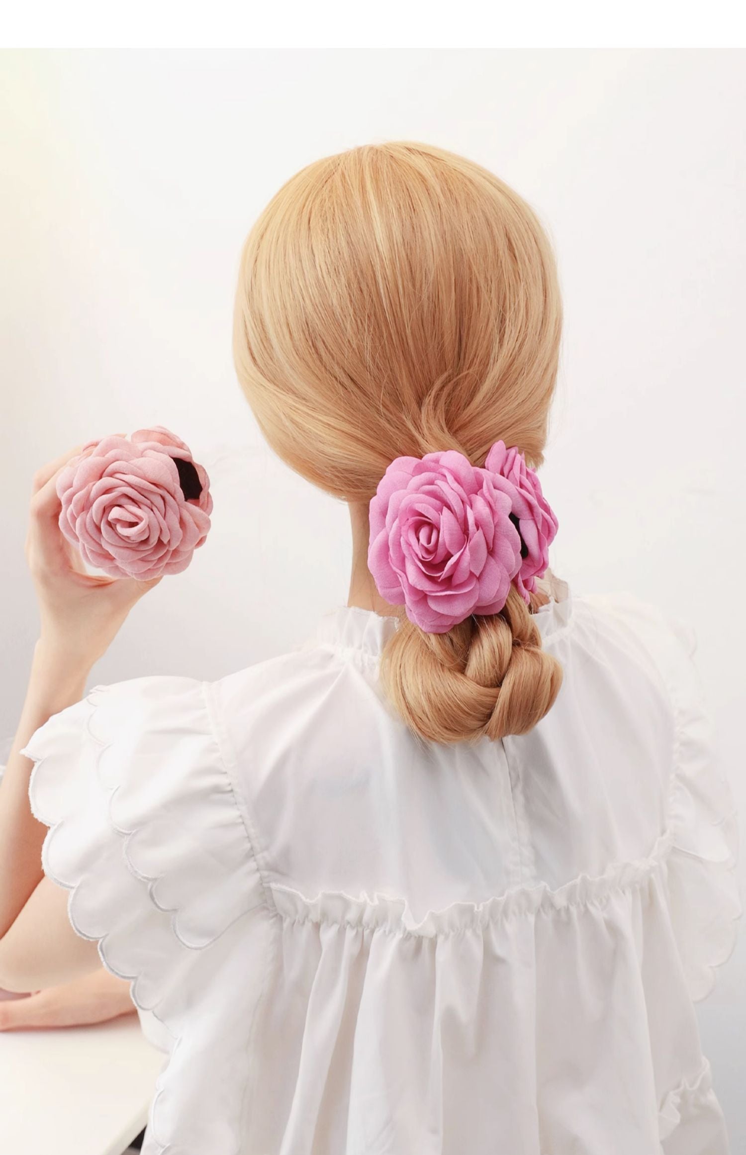 Dusty Pink Rose Hair Claw