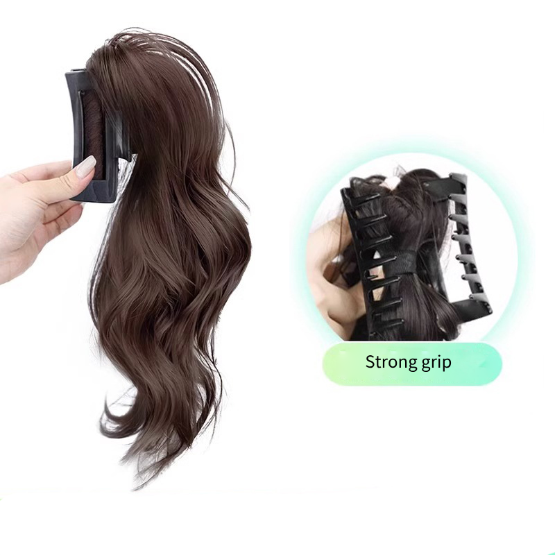 Shark claw with curling ponytail