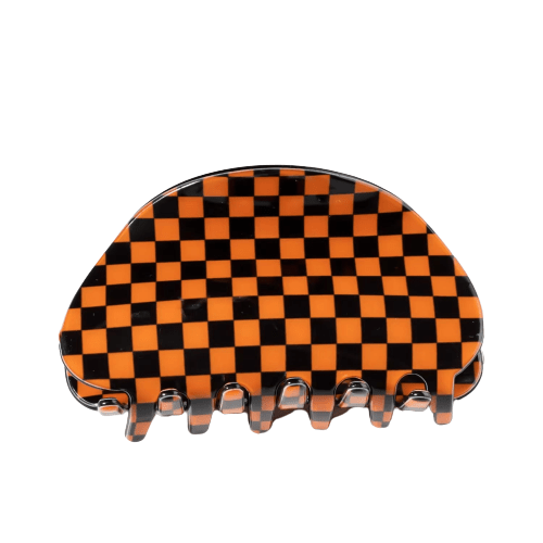 Orange Squares Hair Claw