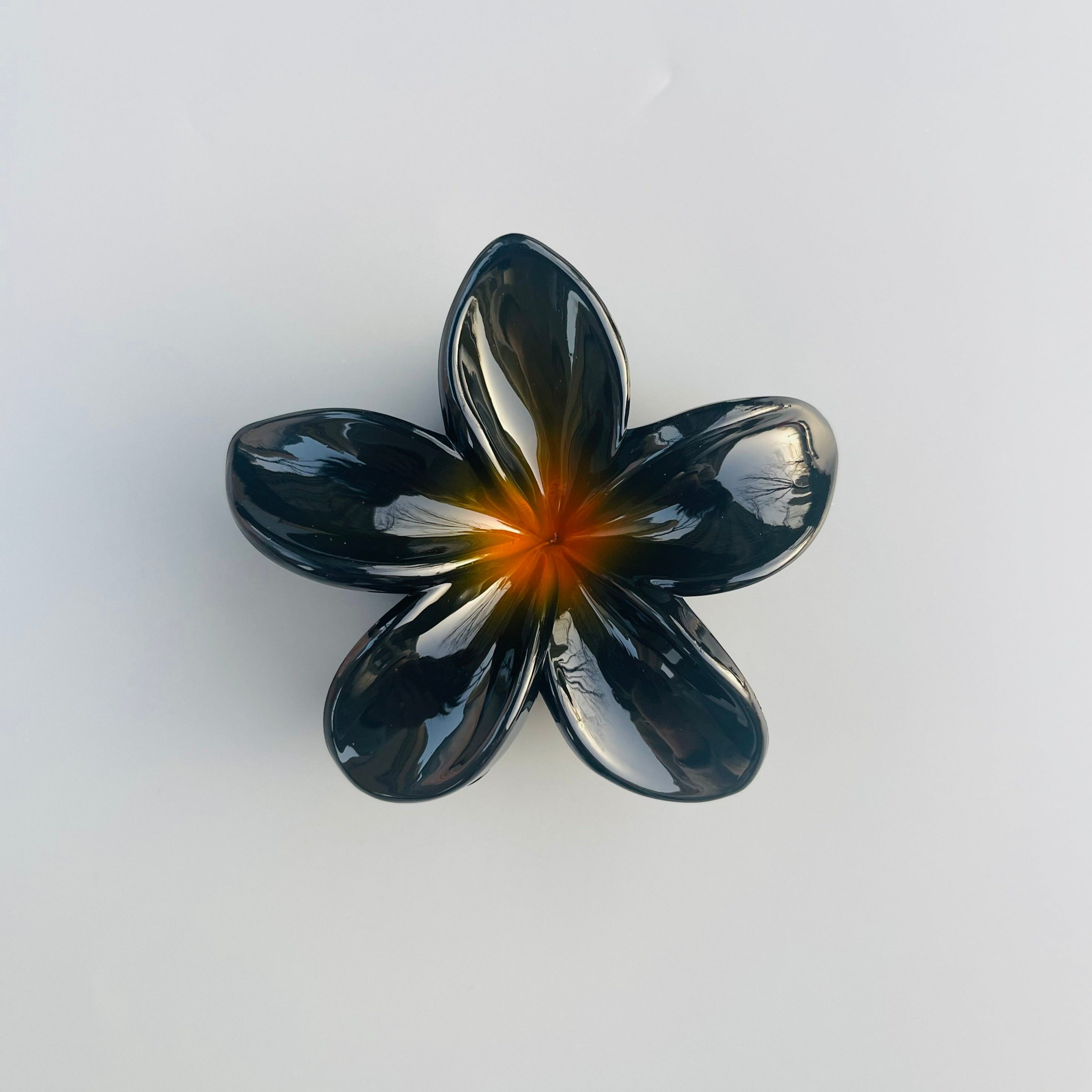 Frangipani Flower Claw In Black