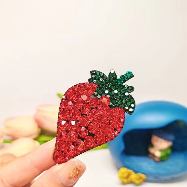 Diamond Strawberry Clip within Pink