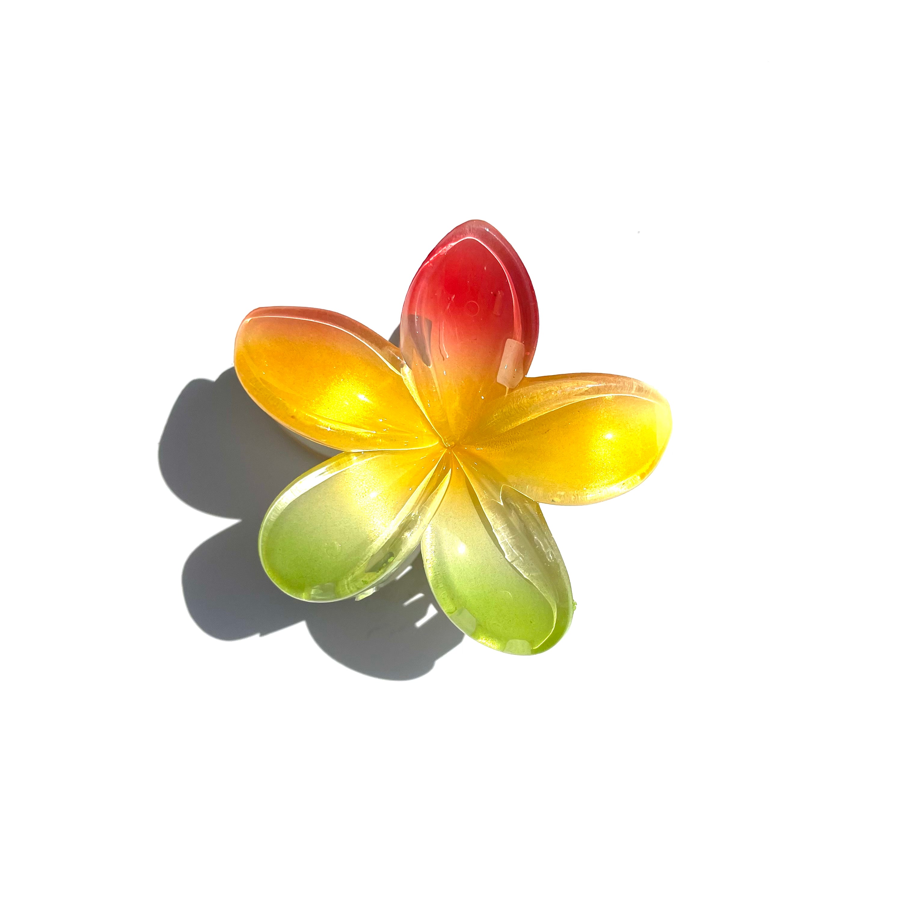 Frangipani Flower Claw In Red/Yellow/Green