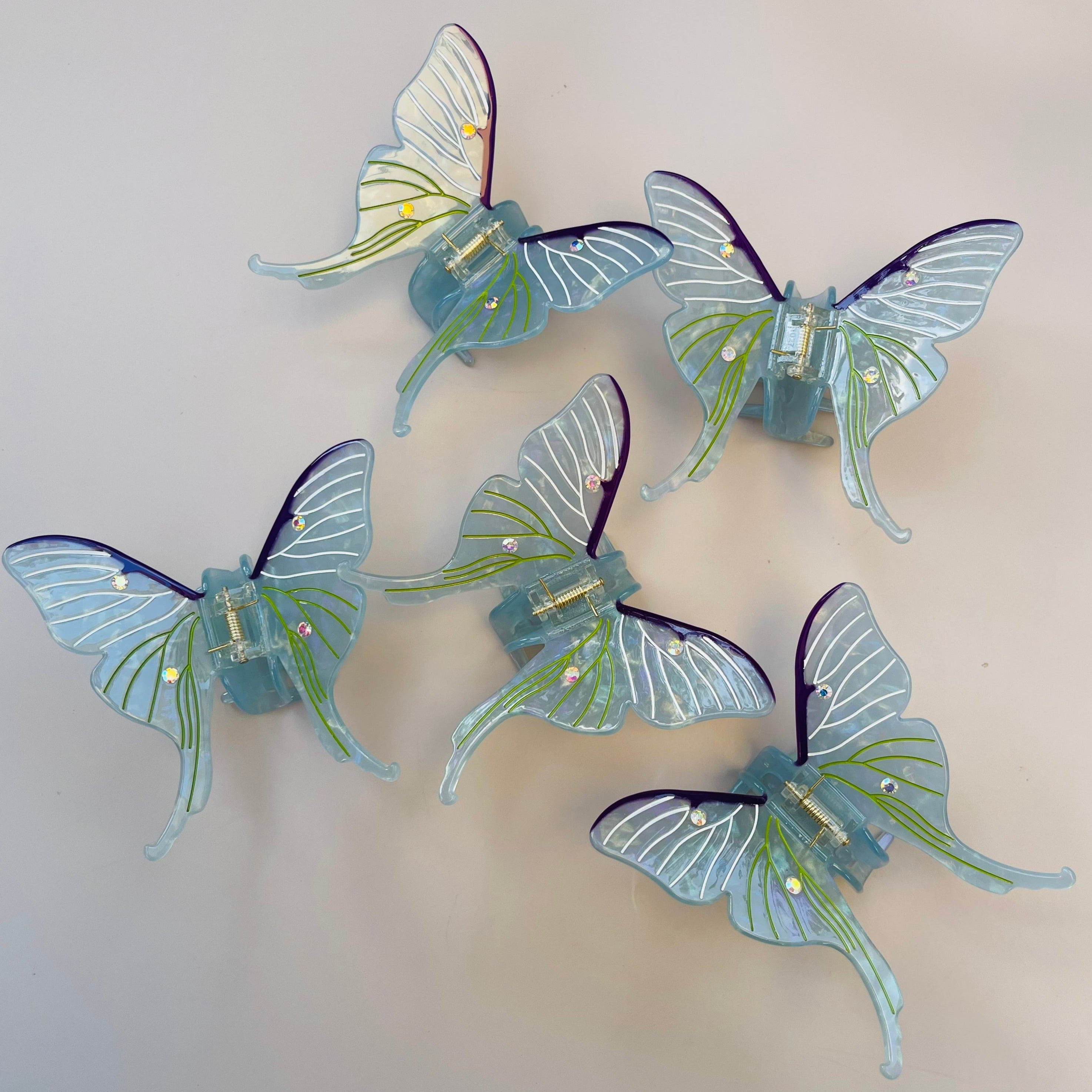 Luna Moth Claw Butterfly Hair Claw