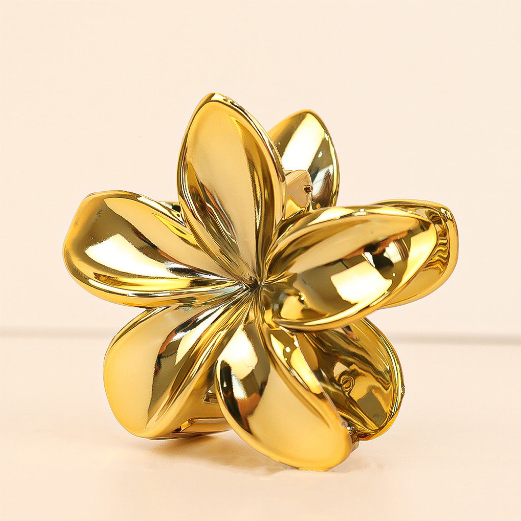 Frangipani Hair Claw In Golden