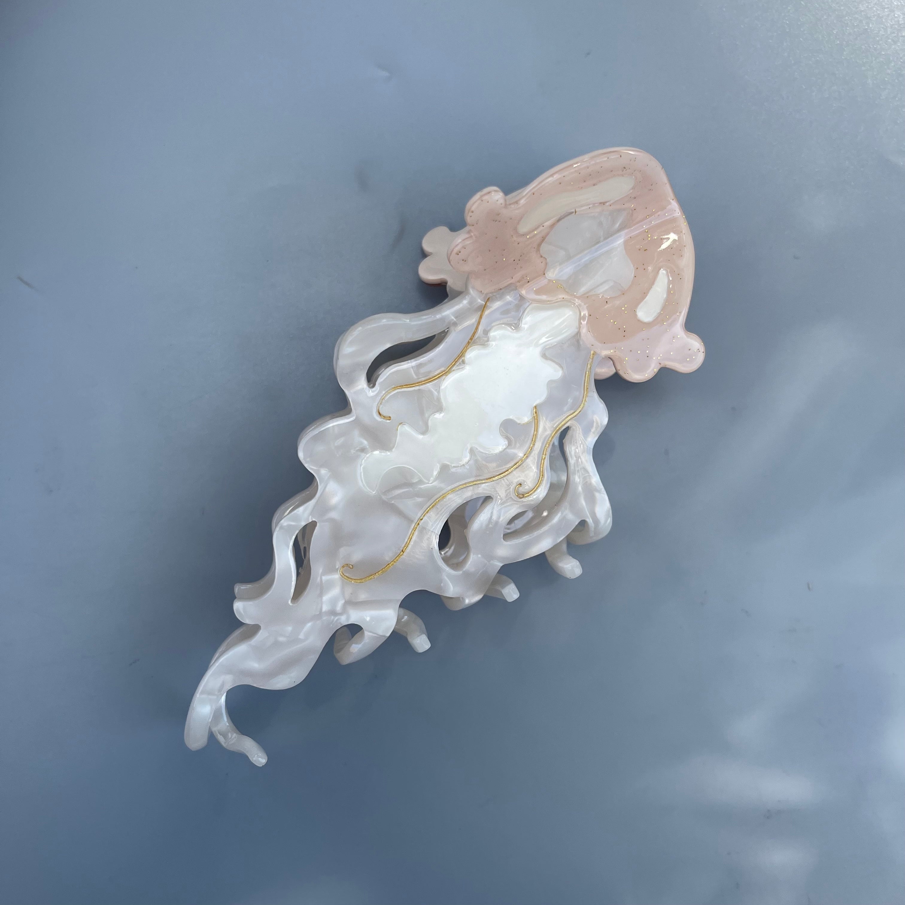 Jellyfish Hair Claw within peach