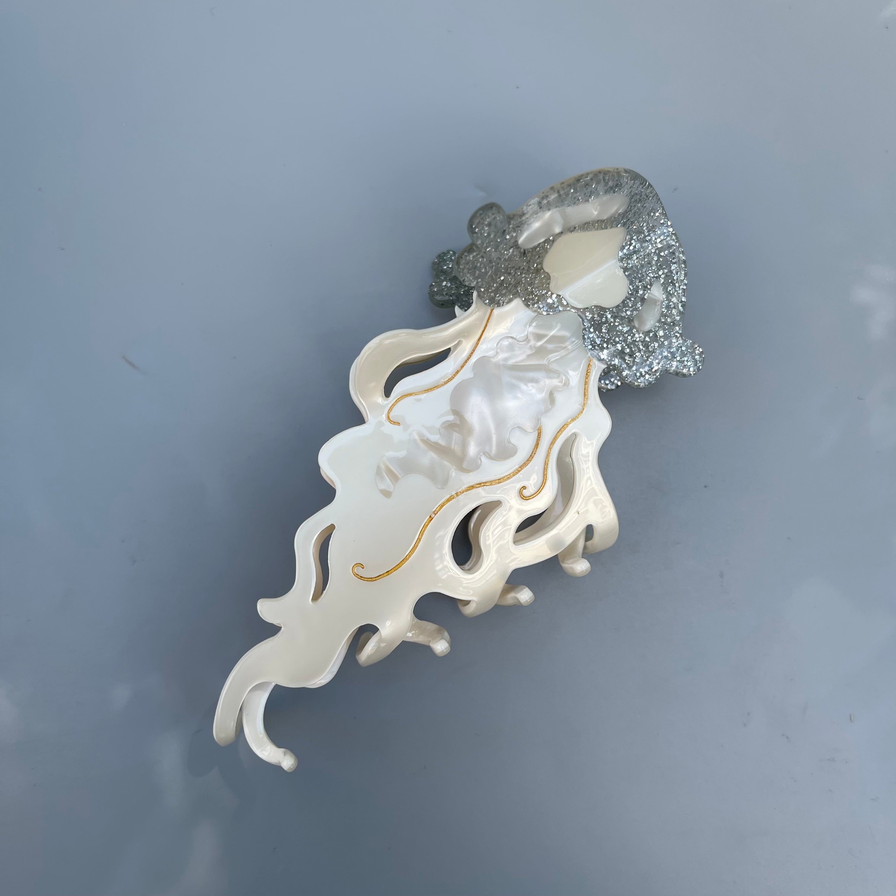 Jellyfish Hair Claw within Silver