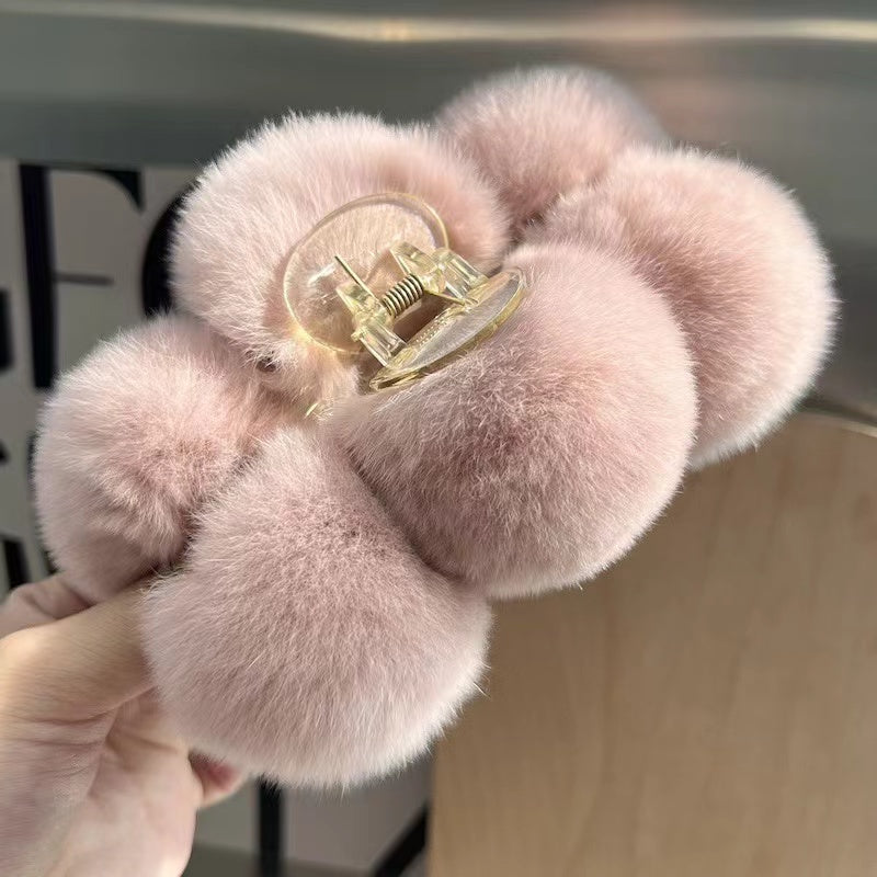 Fur Ball Scrunchie in c&w