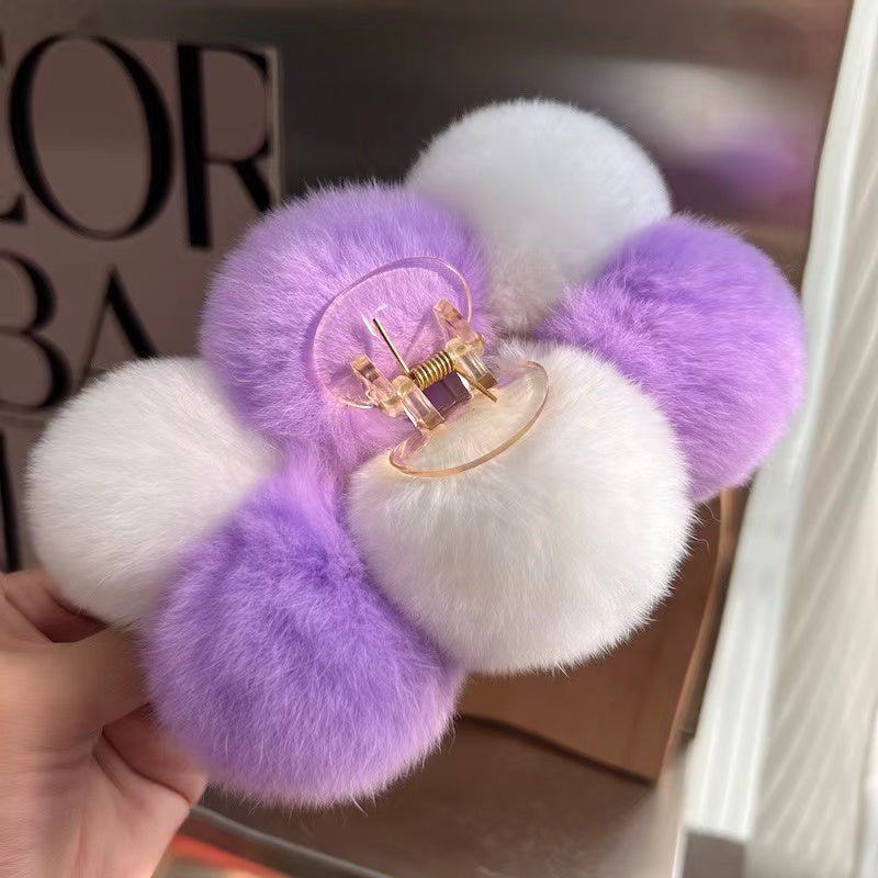 Fur Ball Scrunchie in p&w