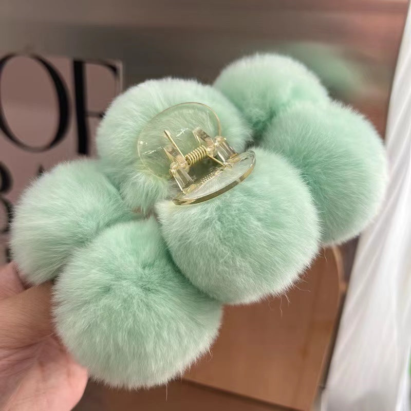 Fur Ball Scrunchie in matcha