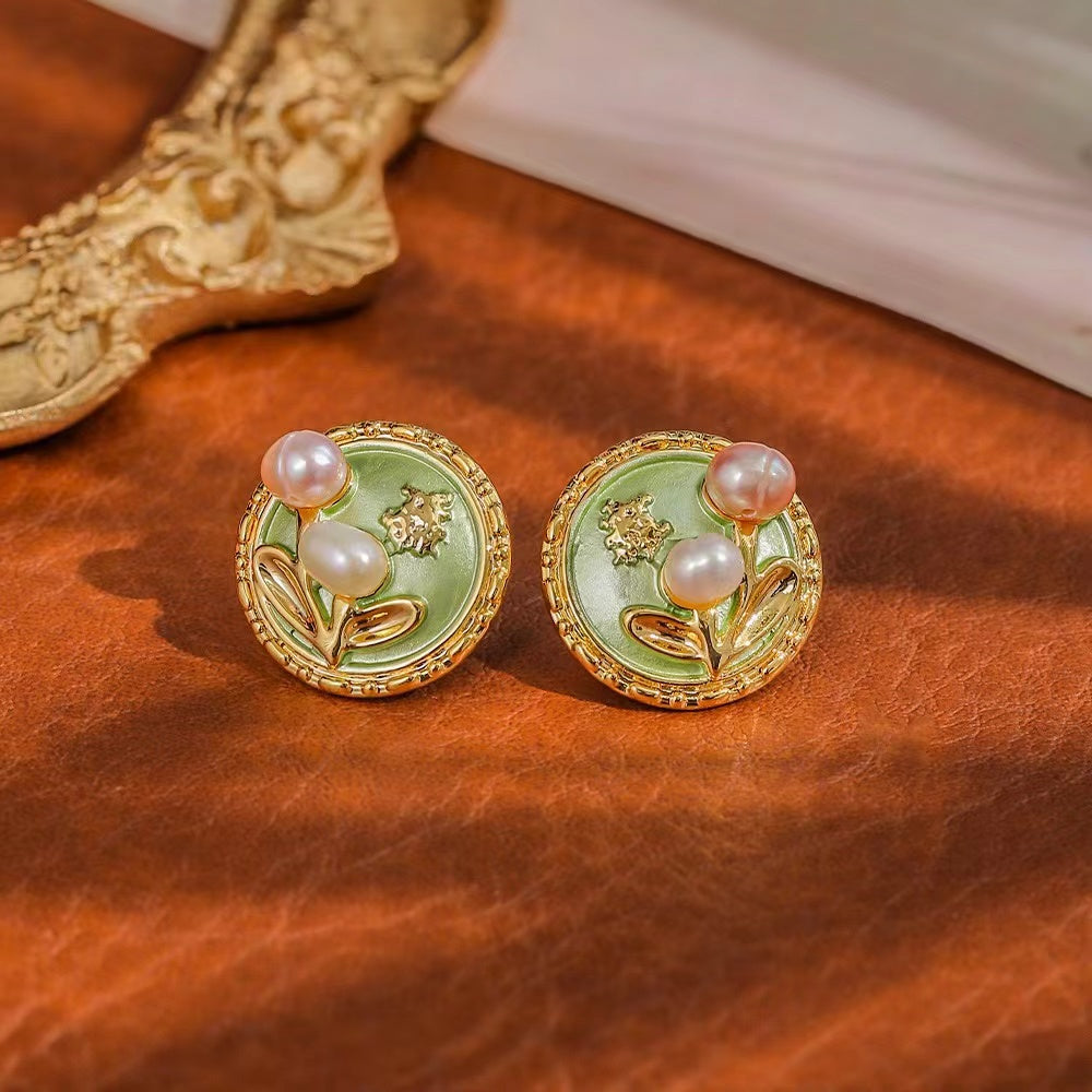 Monet's Garden Pearls Earrings