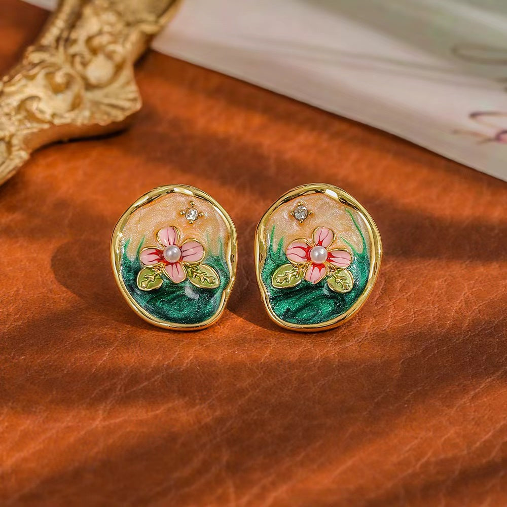 Monet's Garden Pearls Earrings