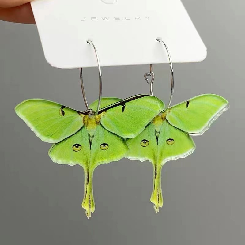 Actias ningpoana earrings