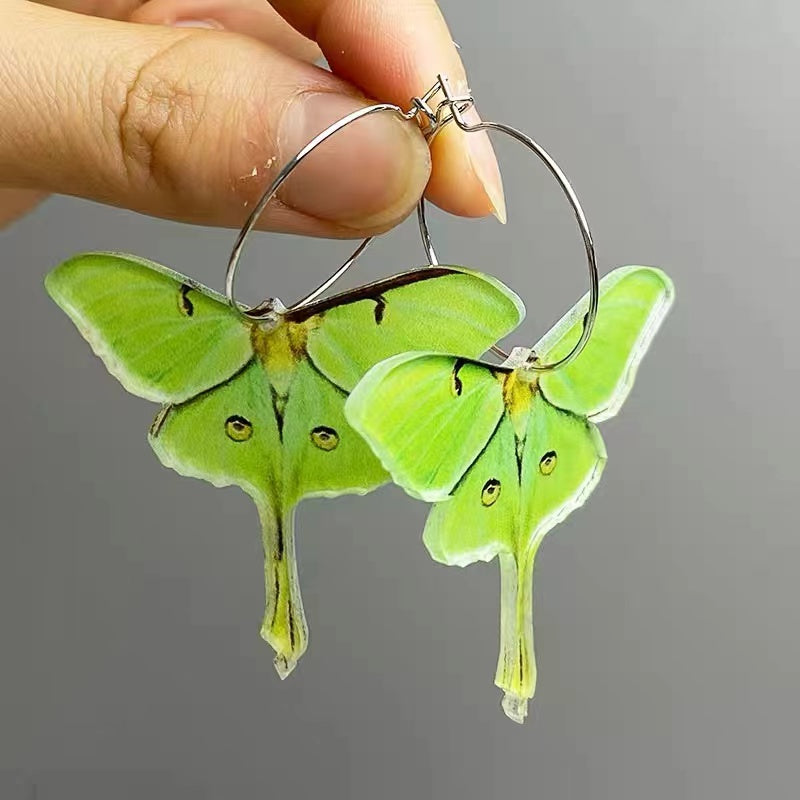 Actias ningpoana earrings