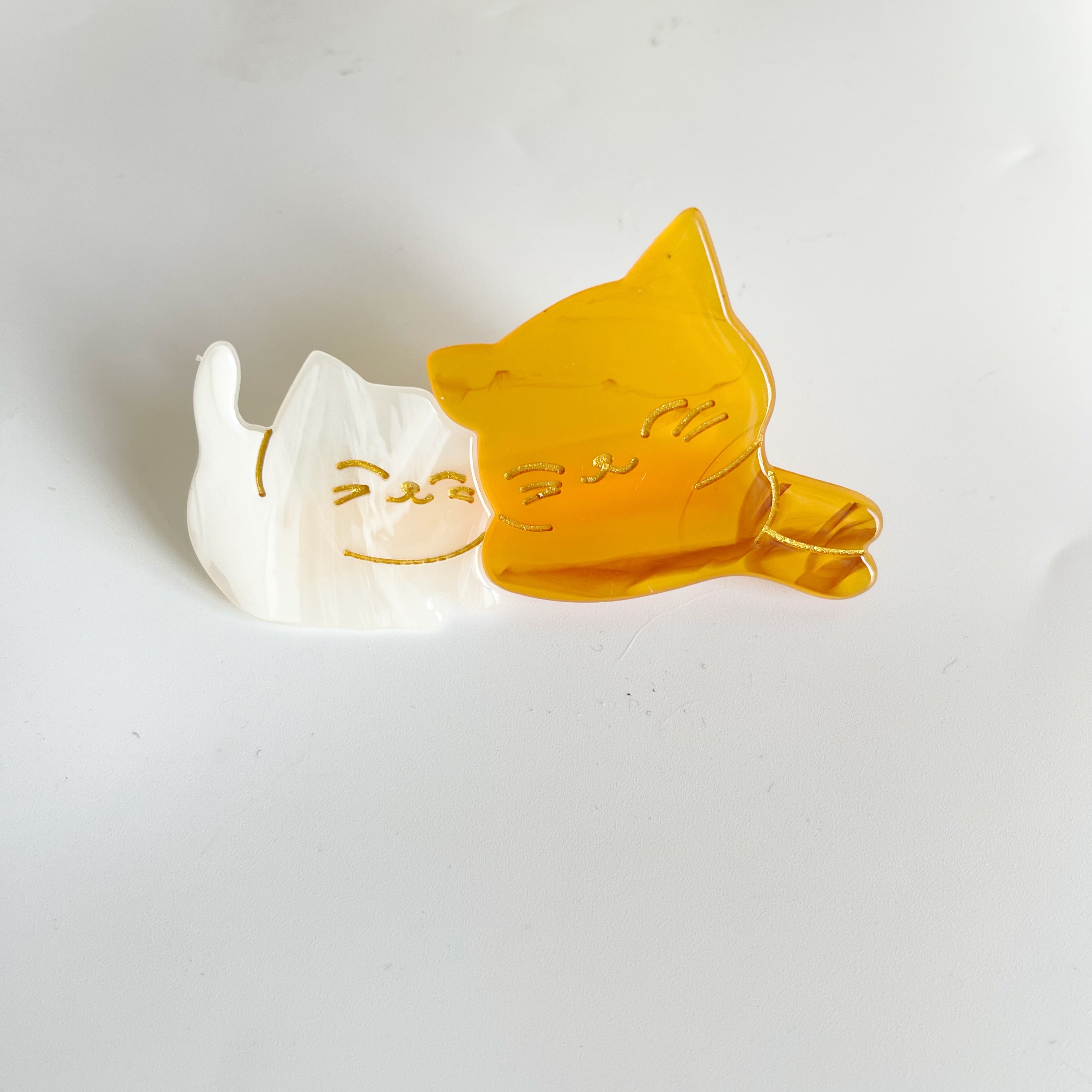 Meow Cat Hair Clips in Light