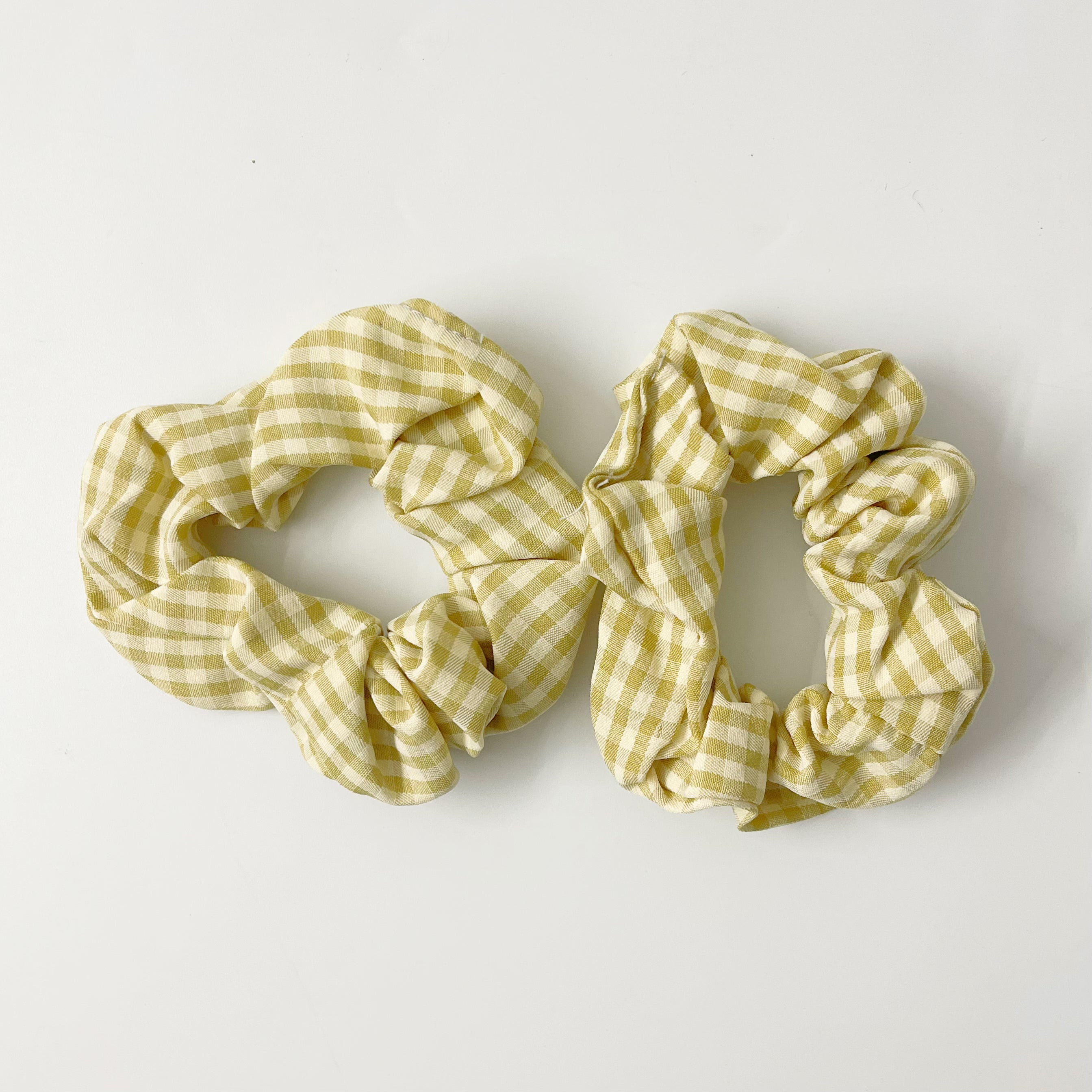 Lemon CHECKERED SCRUNCHIE SET