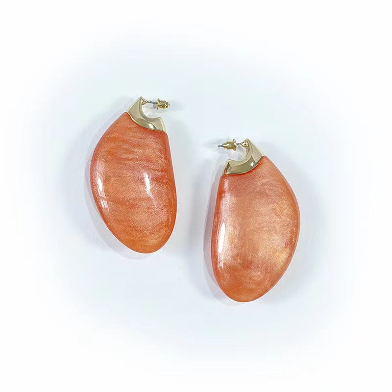 Chunky Drop-shaped Earrings within Pink