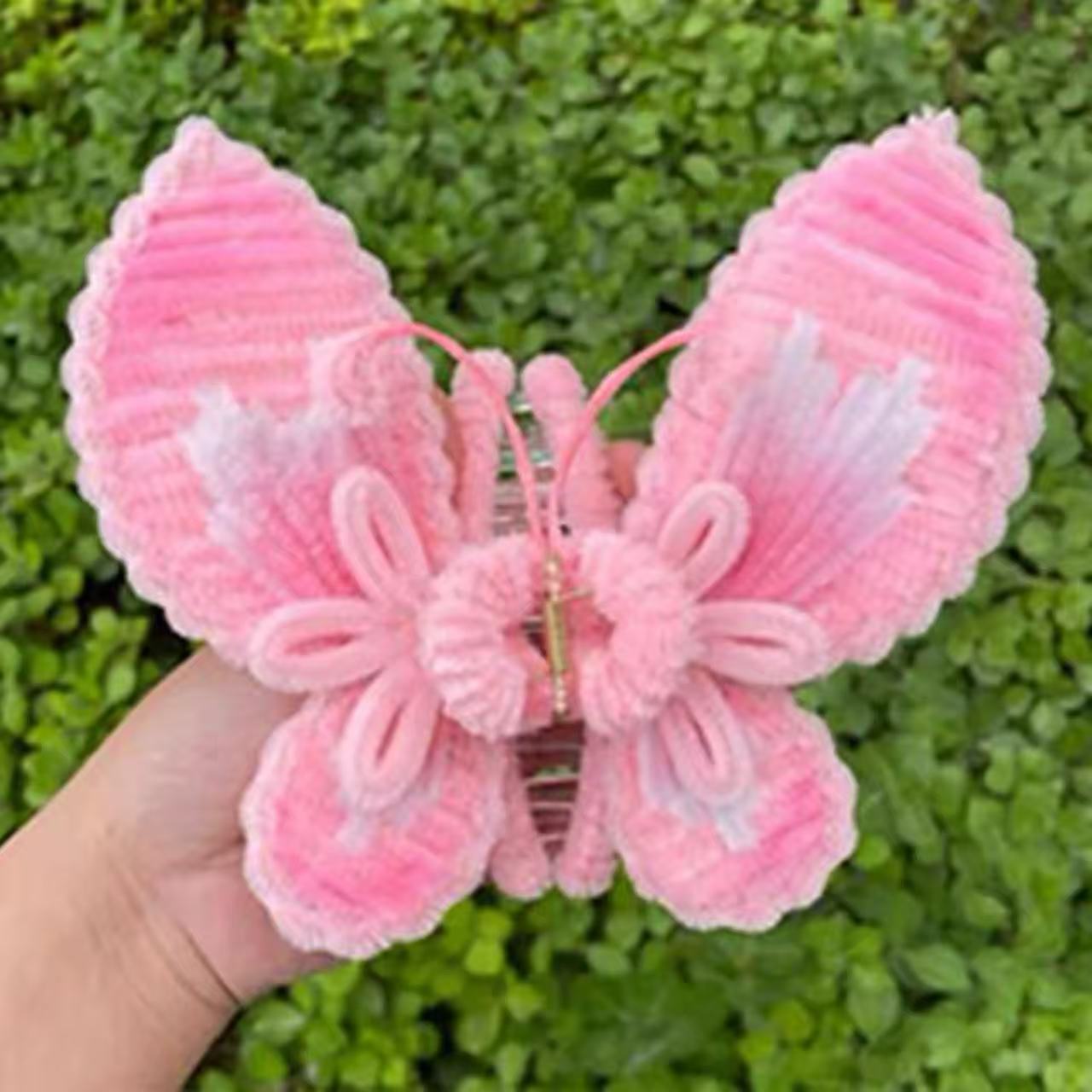 Handmade Chenille Stems Butterfly Hair Claw