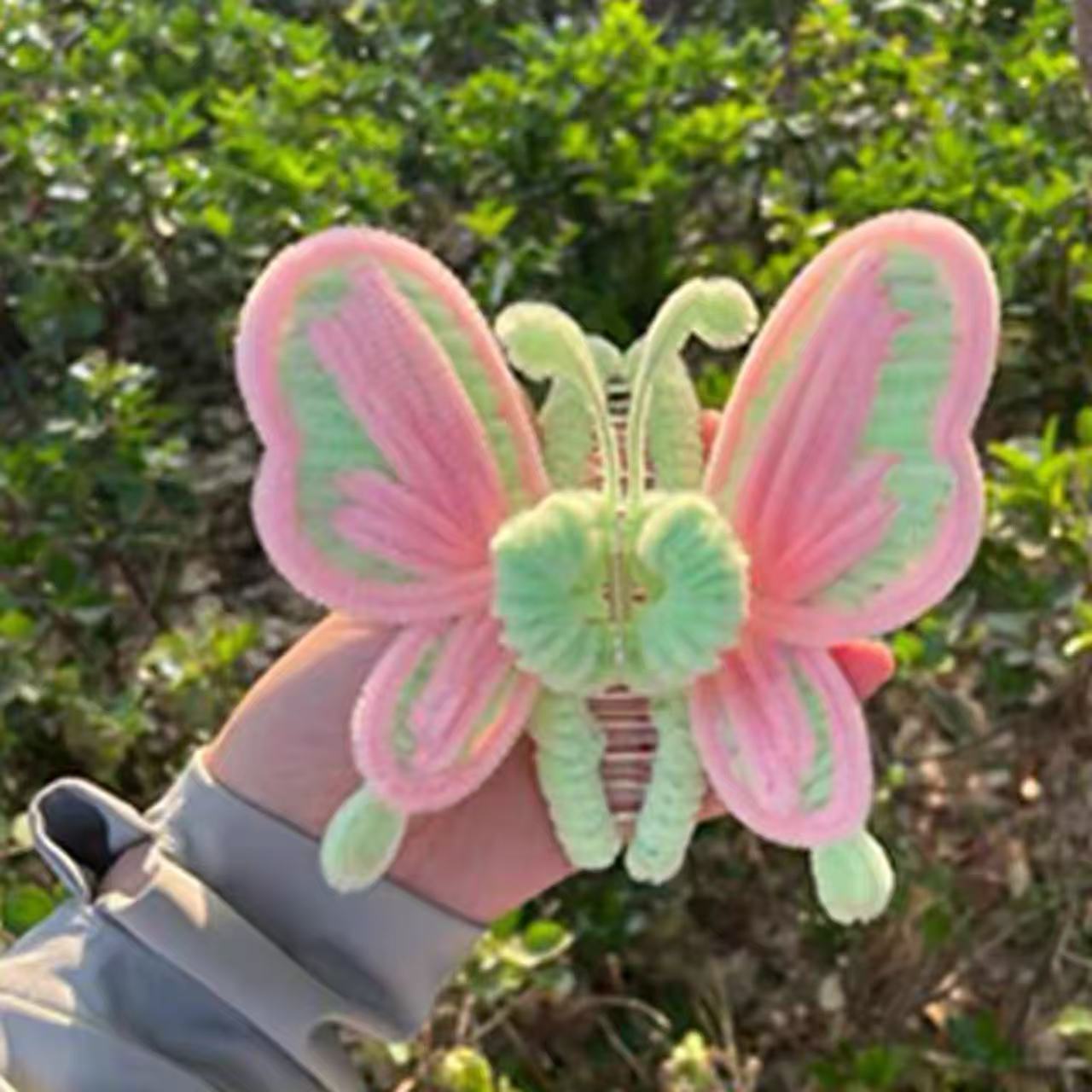 Handmade Chenille Stems Butterfly Hair Claw