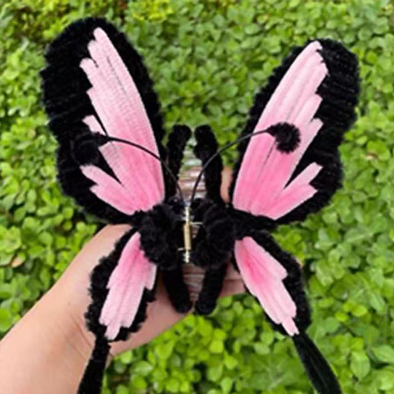 Handmade Chenille Stems Butterfly Hair Claw